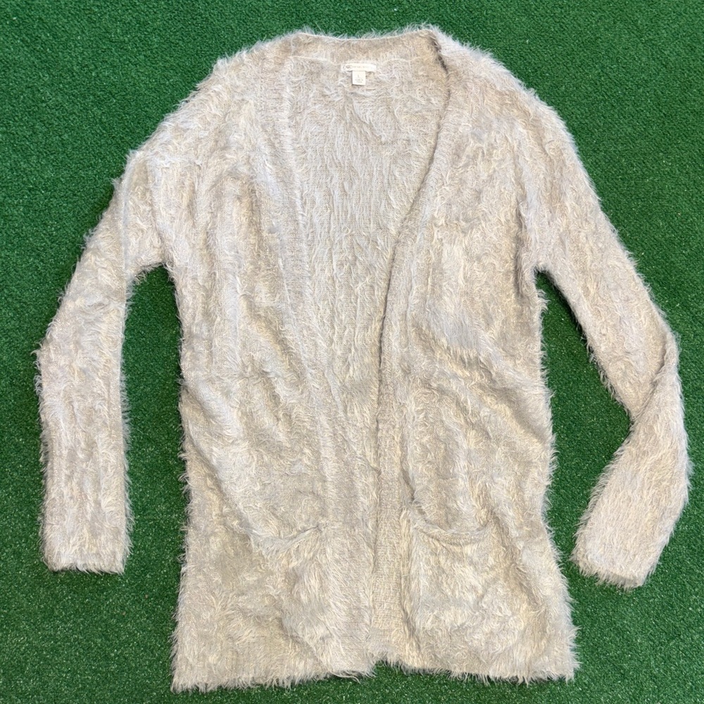 Cozy Furry Silver Women's Sweater